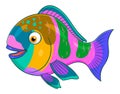 Cartoon parrotfish