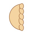 Cartoon Pasty Icon Emoji Illustration Isolated