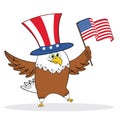 Cartoon patriotic eagle