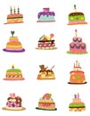 Cartoon pattern cake icon