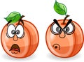 Cartoon peaches with emotions,vector Royalty Free Stock Photo