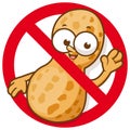 Peanut allergy sign. Vector illustration