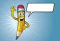 Cartoon pencil character Royalty Free Stock Photo