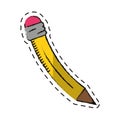 Cartoon pencil utensil write icon