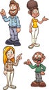 Cartoon adult characters male and female.