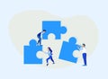 People Connecting Puzzle Pieces Team Metaphor Royalty Free Stock Photo