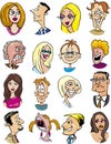 Cartoon people characters and emotions Royalty Free Stock Photo