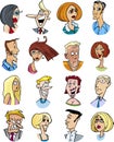 Cartoon people characters and emotions Royalty Free Stock Photo