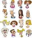 Cartoon people characters and emotions Royalty Free Stock Photo