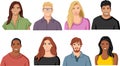 Cartoon people faces