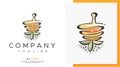 Cartoon pharmacy logo design concept. Pharmacy logo design template.