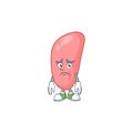 Cartoon picture of neisseria gonorhoeae with worried face