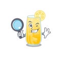 Cartoon picture of screwdriver cocktail Detective using tools