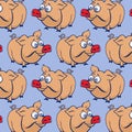 Cartoon pig background