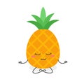 Cartoon pineapple meditation