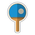 cartoon ping pong paddle ball