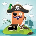 Cartoon pirate illustration