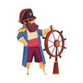 Cartoon Pirate Illustration Royalty Free Stock Photo