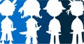 Cartoon Pirates Silhouette