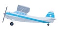 Cartoon plane. Vector illustration isolated on white background. Royalty Free Stock Photo