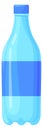 Cartoon plastic bottle. Fresh water drink icon