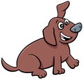 Cartoon playful puppy comic animal character