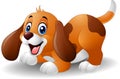 Cartoon playful puppy Royalty Free Stock Photo