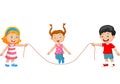 Cartoon Playing jump rope