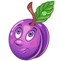 Cartoon plum character