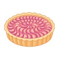 Cartoon plum pie drawing