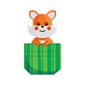 Cartoon pocket animal fox design