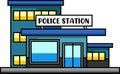 Cartoon Police Building