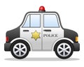 Cartoon Police Car Royalty Free Stock Photo