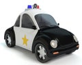 Cartoon Police Car Royalty Free Stock Photo