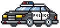 Cartoon Police Car Royalty Free Stock Photo
