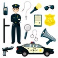 Cartoon police kids Royalty Free Stock Photo