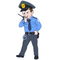 Cartoon police officer, policeman Royalty Free Stock Photo