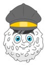 Cartoon policeman leukocyte Royalty Free Stock Photo