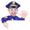 Cartoon Policeman Pointing