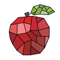 Cartoon polygonal fruit set apples geometric pattern for fabrics and linens and wrapping paper and kids