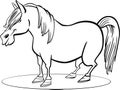 Cartoon pony horse coloring page