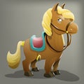 Cartoon pony. Vector illustrations.