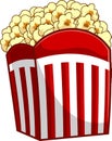 Cartoon Popcorn Bucket Box Royalty Free Stock Photo