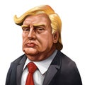 Cartoon Portrait of Donald Trump - Illustrated by Erkan Atay