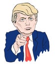 Cartoon Portrait of Donald Trump