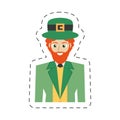 cartoon portrait leprechaun st patricks day