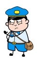 Cartoon Postal worker Threatening