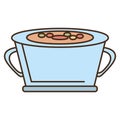 Cartoon pot soup cooking vegetables design