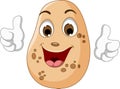 Cartoon potato giving thumbs up