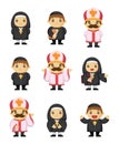 Cartoon priest icon Royalty Free Stock Photo